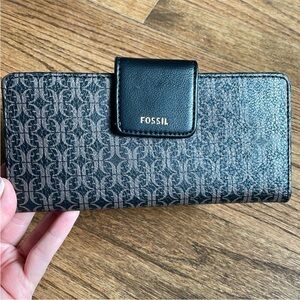 Fossil Madison Black and Brown Women's Wallet NWT